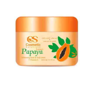 كوزمتكس سولوشن كريم مبيض لليدين والجسم بخلاصة البابايا - 300 مل