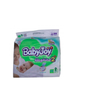 بيبي جوي حفاضات بحشوة مضغوطة مقاس 2 صغير لوزن 3.5 - 7 كجم، عبوة ضخمة من 84 حفاضاً