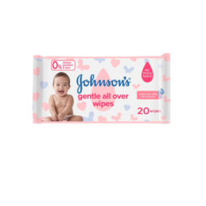 مناديل لتنظيف لطيف لكامل الجسم من جونسون 20 منديل