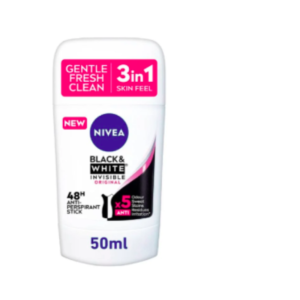 مزيل عرق نيفيا ابيض واسود ستيك -50مل