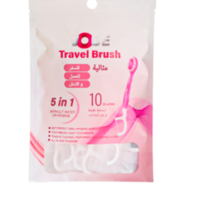 فرشاة الأسنان للسفر 5 في 1 - 10 قطع