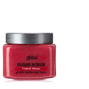 مقشّر السكر للوجه والجسم بالمانجو الاستوائية أحمر من جلوبال ستار500مل