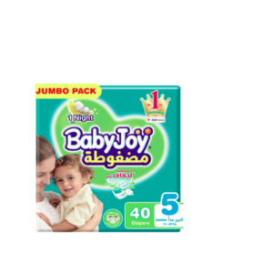 بيبي جوي حفائض مضغوطة مقاس 5 عبوة 40 حفاضة