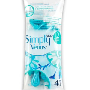 ماكينة حلاقة سيمبلي فينوس بشفرتين للنساء من جيليت 4 قطع
