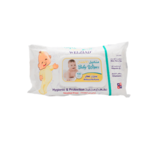 مناديل مبللة للاطفال بدون عطر من ويلزياد - 100 منديل