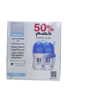 بيور بيوتي مزيل عرق رول 60 مل المفتح المقاوم للتعرق اورجنال كت (50% خصم على الحبة الثانية)