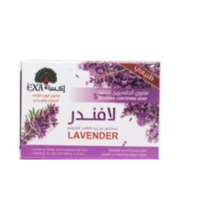 صابون الجلسرين المفتح مستخلص من زيت الافندر الطبيعي من اكسا 100 جرام
