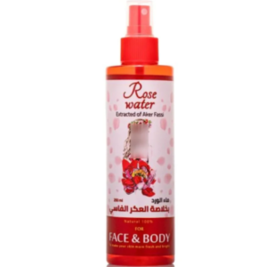 ماء الورد الطبيعي بخلاصة العكر الفاسي من زهرة فيولا, 250 مل
