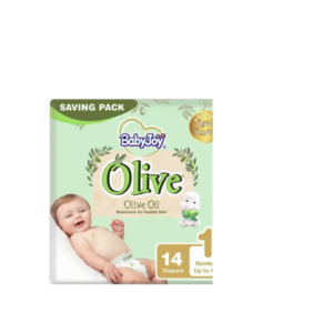 بيبي جوي حفائض بشرة صحية بزيت الزيتون مقاس 1 عبوة 14 حفاضة