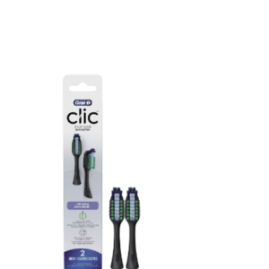 رؤوس فرش أسنان كليك البديلة مبيضات أسود من أورال بي عدد 2