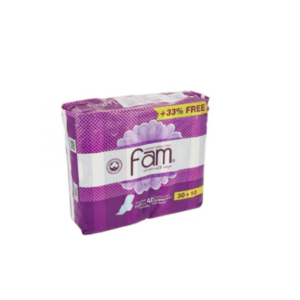 فوط صحية كلاسكية بالاجنحة من فام - 40 فوطة صحية