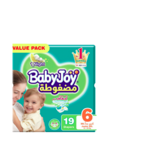 بيبي جوي حفائض مضغوطة مقاس 6 عبوة 19 حفاضة