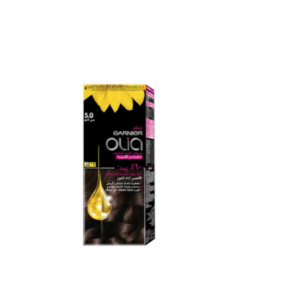 صبغة شعر دائمة اوليا بدون أمونيا 5.0 بني لامع من غارنييه
