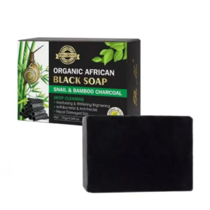 الصابون الأسود الأفريقي بفحم الخيرزان و الحلزون من باي مي – 120 جرام