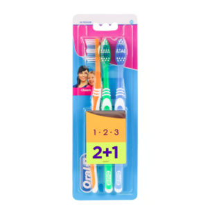 اورال بي فرشاة اسنان - كلاسيك 2+1 - متوسط