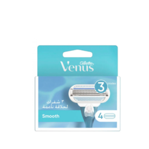 شفرات حلاقة فينوس سموت 3 شفرات لحلاقة ناعمة من جيليت 4 قطع