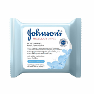 مناديل ميسلار المرطبة للبشرة الجافة من جونسون - 25منديل