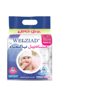 وليزيدر مناديل بالماء بدون عطر 100 منديل 2+1 مجانا